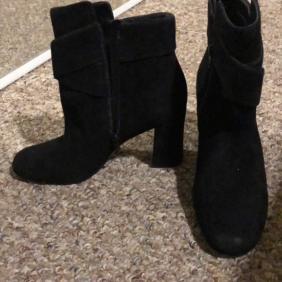 Black Suede Booties - Picture 3 of 6